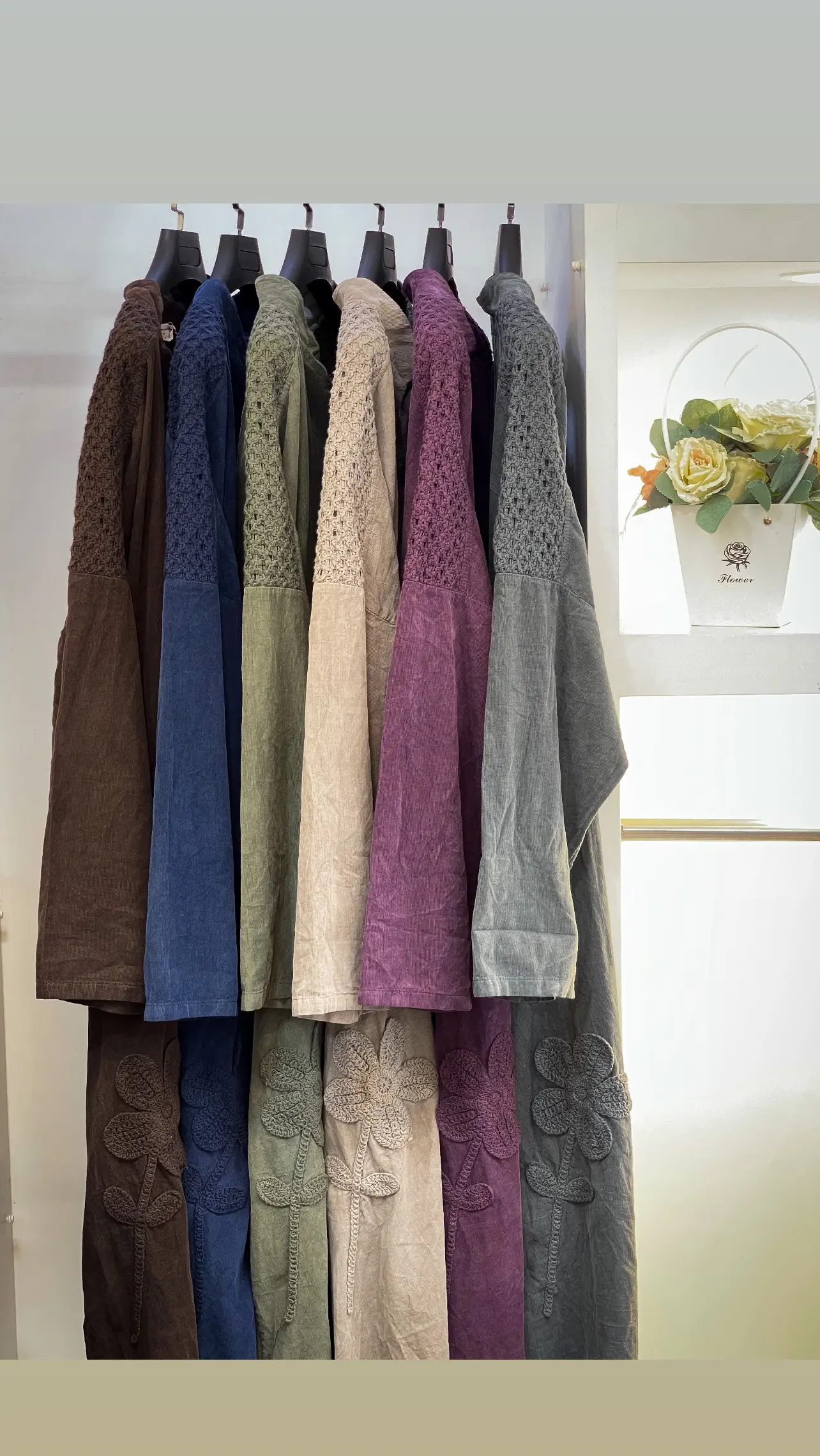 پیراهن مخمل کبریتی ایتالیایی پاییزه طرح تک گل